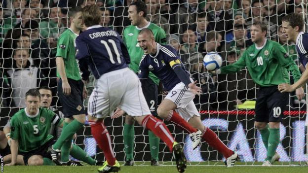 Kenny Millar scores for Scotland