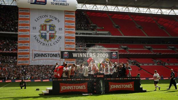 Luton Town won the Football League Trophy in 2009 but were also relegated from EFL after being hit with a 30-point deduction