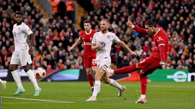 Darwin Nunez scores for Liverpool