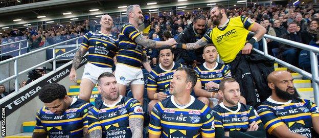 The various former teammates of Rob Burrow