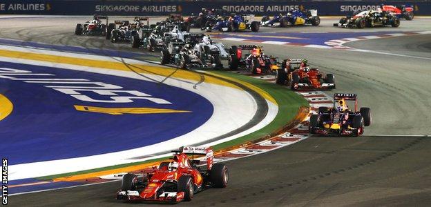 Singapore GP start 2015