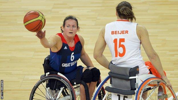 Wheelchair basketball player Clare Griffiths