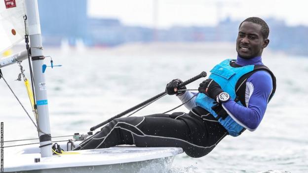 Felipe Andre on the water at the Sailing World Championships 2023