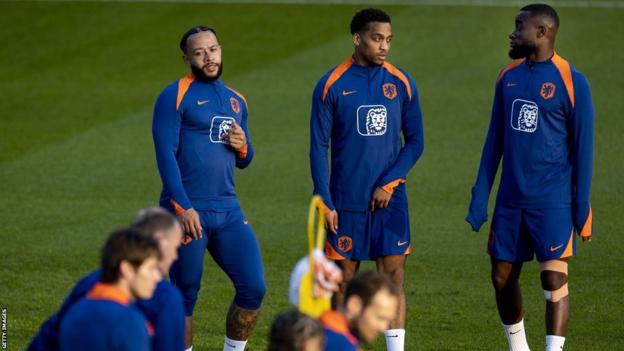 Netherlands players in training