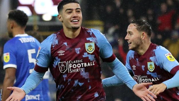 Anass Zaroury's first-minute goal for Burnley was his second in successive home league games - 44 days apart