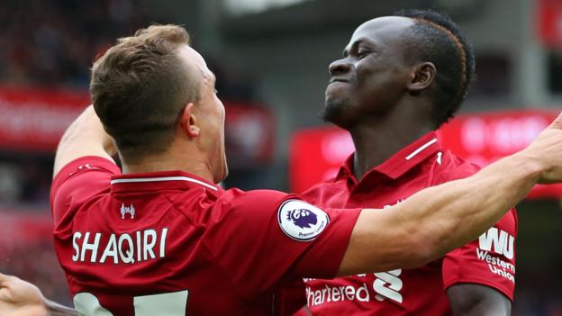 Premier League: Liverpool and Man City cruise to wins, Man Utd draw - BBC Sport