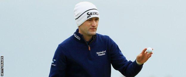 Russell Knox during his third round at the Open