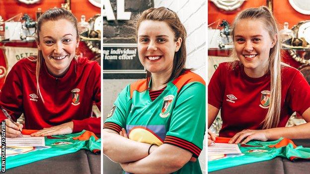 Lauren Wade, Jennifer McDade and Casey Howe have all played for Northern Ireland