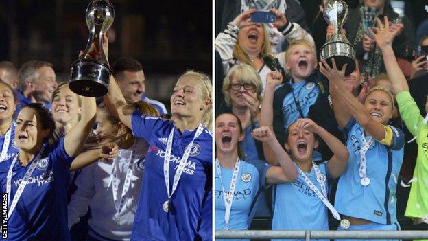 Chelsea Ladies (left) and Manchester City Women