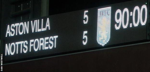 Aston Villa 5-5 Nottingham Forest