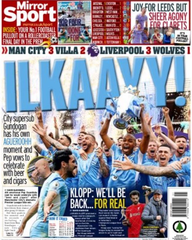 Monday's back pages BBC Sport