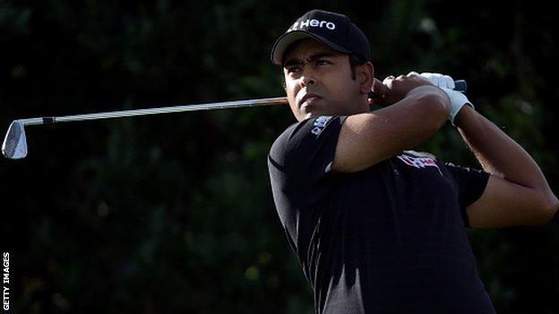 Anirban Lahiri in first-round action at the CareerBuilder Challenge