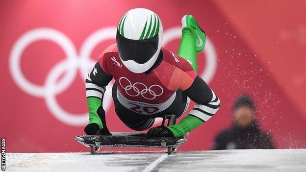 Simidele Adeagbo at the Pyeongchang 2018 Winter Olympic Games