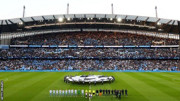 Manchester City line up against Real Madrid in Champions League semi-final at Etihad