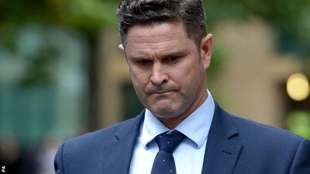 New Zealand cricketer Chris Cairns outside Southwark Crown Court, London