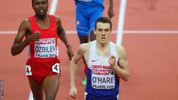 Chris O'Hare at the European Indoor Championships