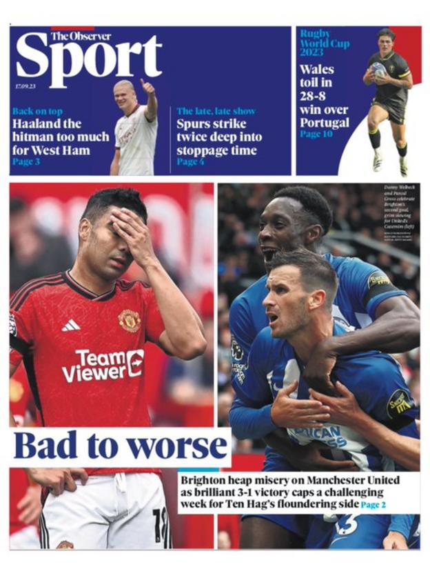 Sunday's back pages - BBC Sport