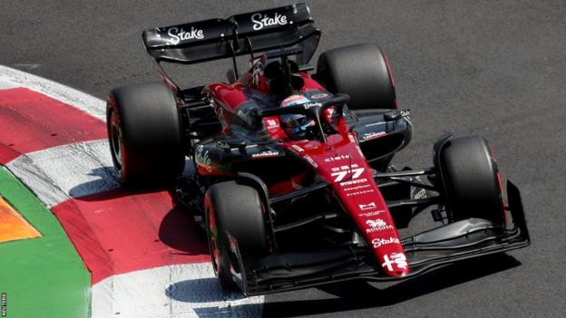 Valtteri Bottas drives the 2023 Alfa Romeo F1 car