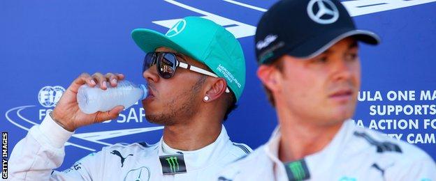 Lewis Hamilton and Nico Rosberg