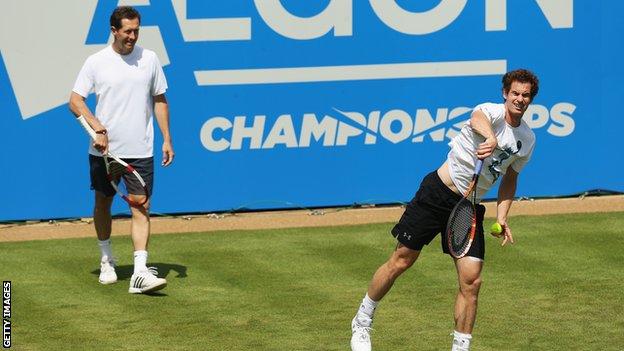 Andy Murray and Jonas Bjorkman