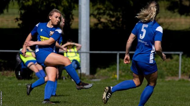 Abergavenny women's players in action