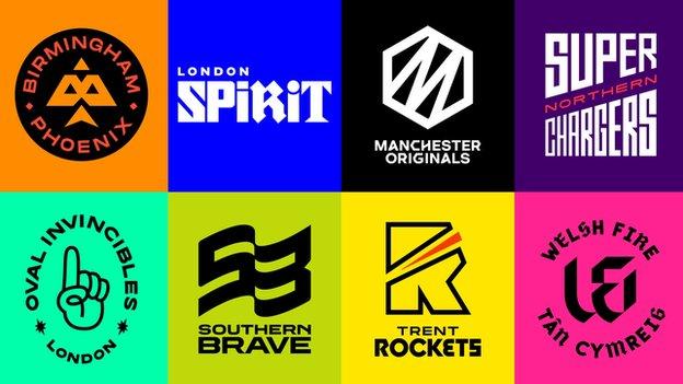 The Hundred team logos