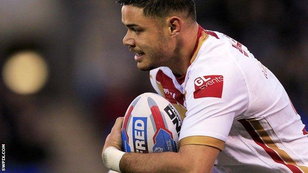 Brayden Wiliame in action for Catalans Dragons