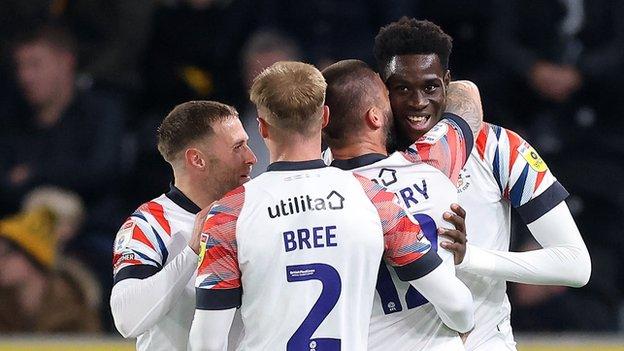 Luton Town's victory at Hull City means they have won two games in a row for the first time this season