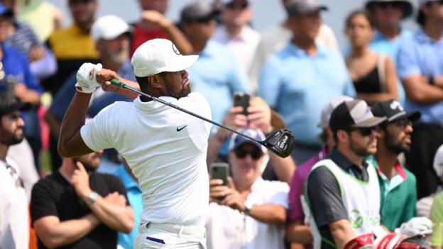 Tony Finau in action at the Mexico open