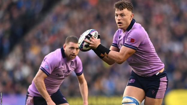 Finn Russell (left) and Jack Dempsey have been named in the Scotland team to face Argentina