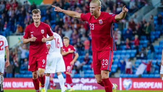 Norway 5-1 Gibraltar: Erling Braut Haaland Scores Hat-trick - BBC Sport