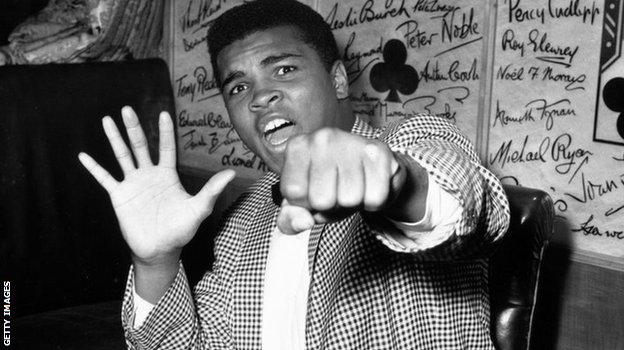 Muhammad Ali, then known as Cassius Clay