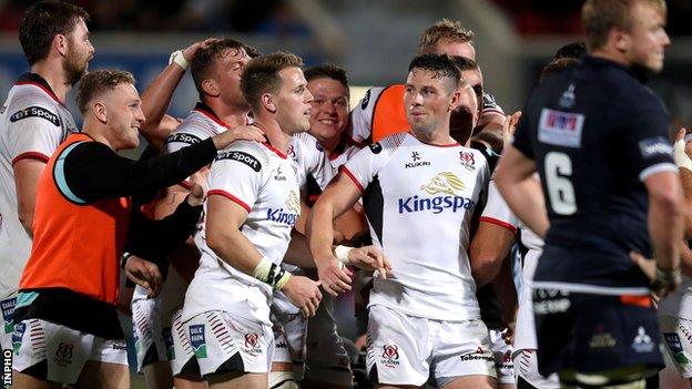 Ulster players celebrate
