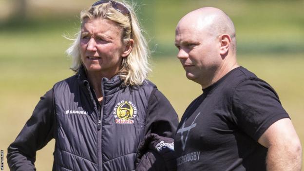 Exeter head coach Susie Appleby and Gloucester boss Sean Lynn talk