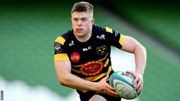 Patrick Campbell on All-Ireland League duty for Young Munster in October
