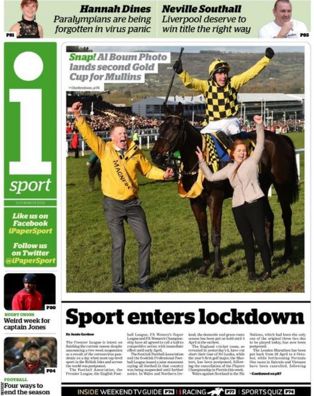 Saturday's back pages BBC Sport