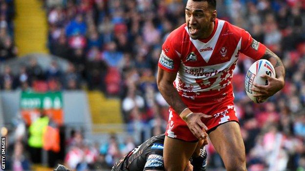 Zeb Taia in action for St Helens