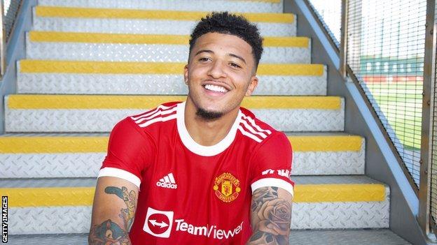 Jadon Sancho: England winger completes £73m move to Manchester United from  Borussia Dortmund - BBC Sport