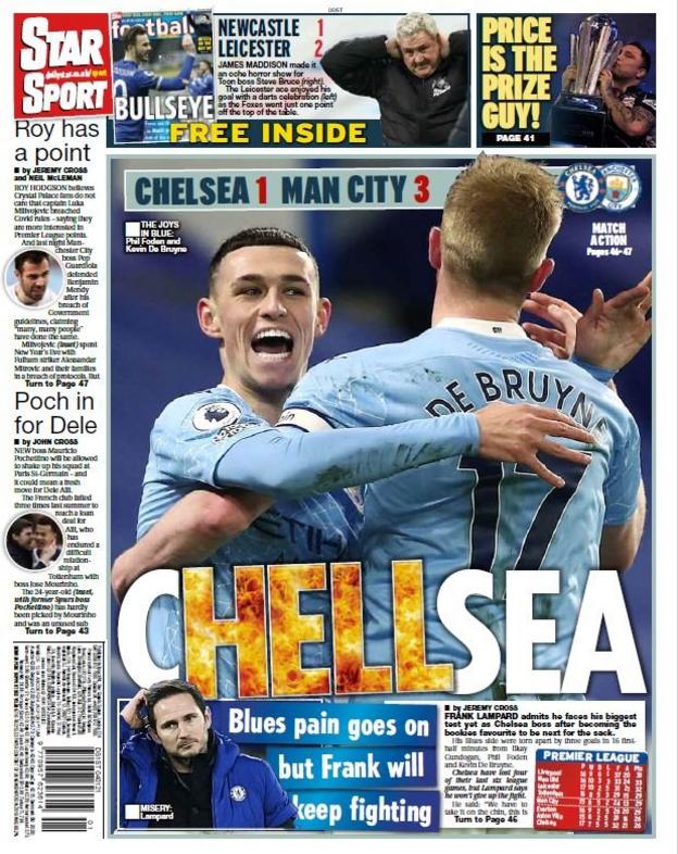 Monday's back pages - BBC Sport