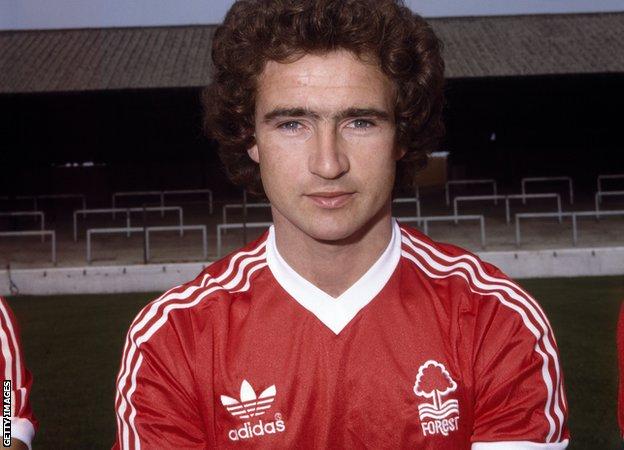 Martin O'Neill pictured when he was a Nottingham Forest player