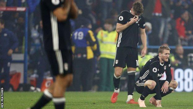 Fulham players disappointed at full-time