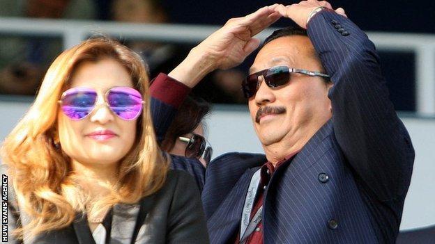 Vincent Tan watches Cardiff City at QPR
