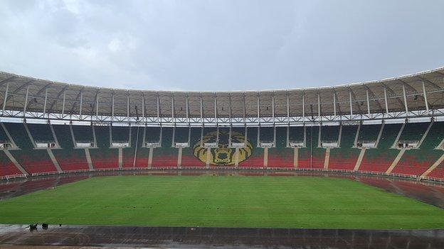 Le stade Olembe à Yaoundé, Cameroun
