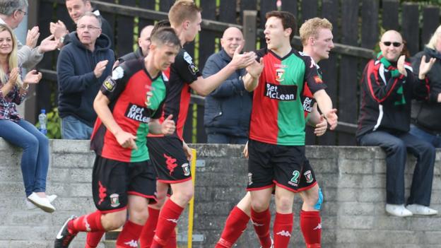 Calum Birney found the net twice in Glentoran's 4-2 comeback success over Dungannon Swifts at Stangmore Park