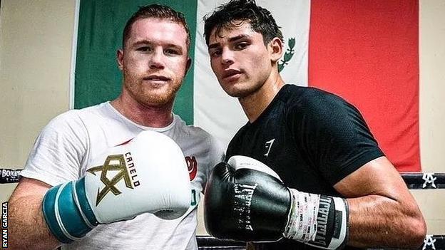 Garcia trains alongside one of boxing's finest fighters - Saul 'Canelo' Alvarez