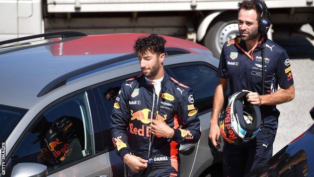 Daniel Ricciardo takes a sly dig at Max Verstappen as the Honeybadger  visits the Ford World HQ