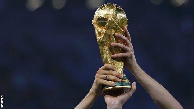 The World Cup trophy