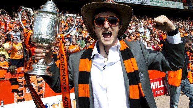 Conway était l'homme du match lorsque Dundee United a remporté la Coupe d'Écosse en 2010