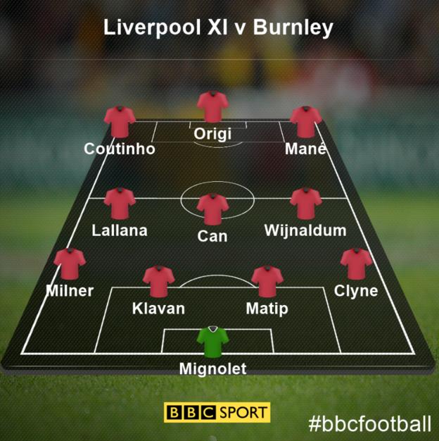 Liverpool XI v Burnley