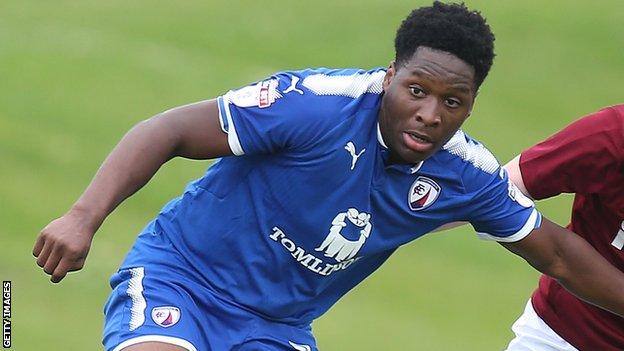 Ricky German in action for Chesterfield